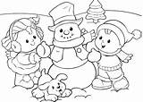 Coloring Winter Pages Cute Color Getcolorings Snowman Printable sketch template
