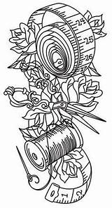 Embroidery Patterns Thimble Coloriage Sewing Bordar Costura Traceable Adults Paintingvalley Inkleur Prente Colorir Outlook Mandala Diseños Bordados Coser Tattoodaze Honu sketch template