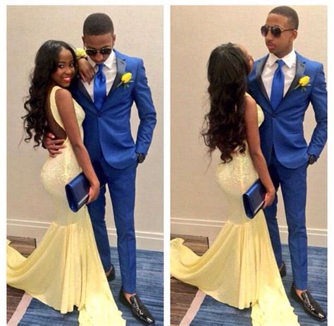 love  color combo prom dresses yellow prom couples prom girl