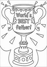 Coloring Trophy Father Pages sketch template