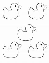 Coloring Five Rubber Ducky Sheet sketch template