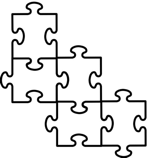 puzzle pieces template clipart