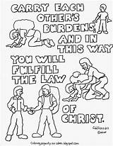 Galatians Corinthians Burdens Adron Coloringpagesbymradron sketch template