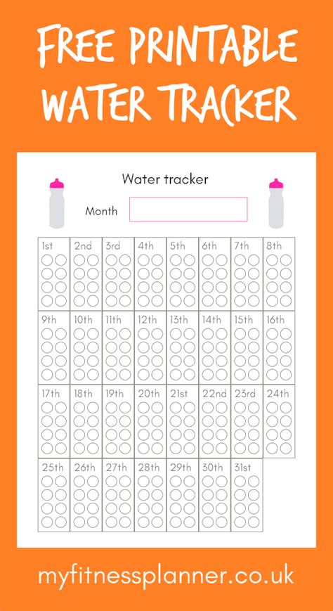 printable water tracker water tracker printable water tracker