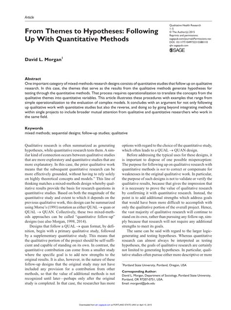 quantitative research paper hypothesis