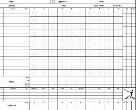 baseball score sheet