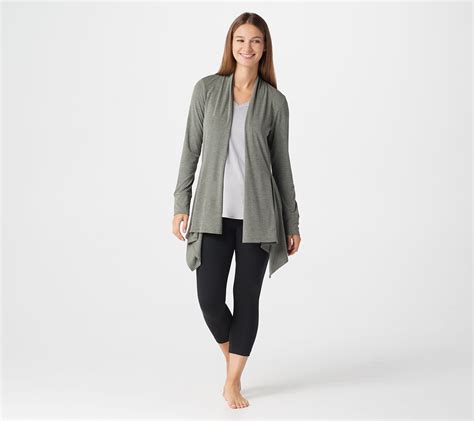 cuddl duds brushed knit cascading front wrap qvccom