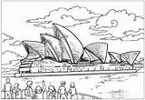 Coloring Opera House Australia Colouring Pages Sydney Around Kids Australian Map Uluru Printable Activityvillage Flag Visit Theme Activities Sheet Related sketch template