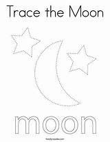 Moon Trace Coloring Preschool Worksheets Shape Pages Activities Tracing Shapes Pre Kids Choose Board Twistynoodle Space sketch template