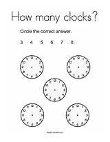 Coloring Many Clocks Telling Time Balls sketch template