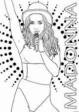 Chanteuse Madonna sketch template