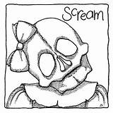 Scream sketch template
