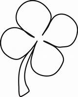 Clover Leaf Four Coloring Outline Pages Shamrock Printable Clip Clipart Template Leaves Drawing Cliparts Kids Line Coloring4free 2021 Clovers Flower sketch template