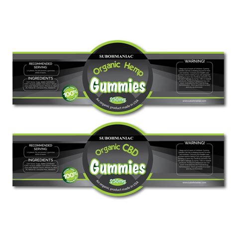 label design needed  hemp infused gummies cbd gummies product label contest