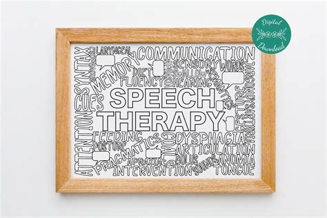speech therapy coloring page digital   speech etsy