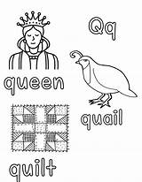Phonetic Qq sketch template