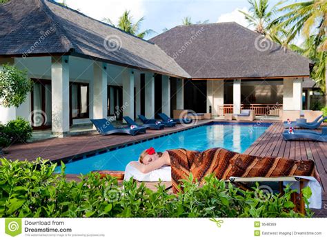 outdoor massage stock image image of luxury house