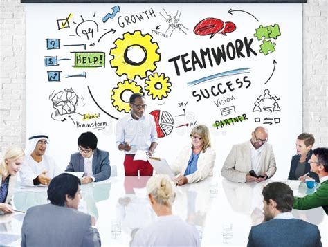 teamwork team  collaboration business people meeting stock photo image