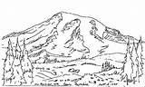 Rainier Mt Coloring Drawing Pages Sketch Printable Line Drawings Sketches Template Choose Board sketch template