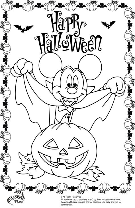 disney halloween coloring pages printable customize  print