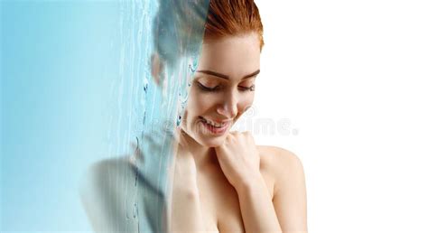 Face Of Sensual Fresh Redhead Woman Stock Image Image Of