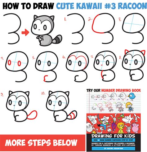 draw cute kawaii animals step  step   step  step