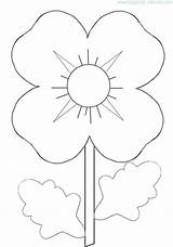 Poppy Template Outline Colouring Drawing Flower Use Playdough Craft Activities Play Activity Getdrawings sketch template