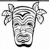 Coloring Pages Hawaii Luau Tiki Hawaiian Mask Drawing Printable Colouring Printables Head Print Theme Kids Masks Faces Flower Color Flowers sketch template