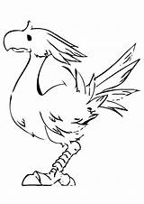 Chocobo sketch template