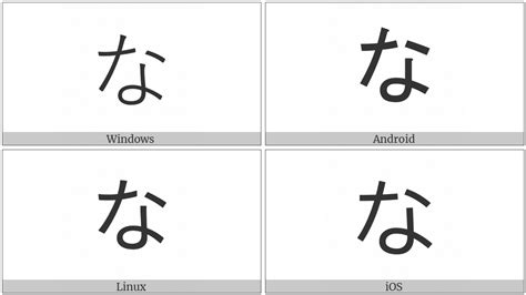 hiragana letter na utf  icons