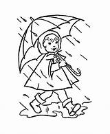 Rain Coloring Rainy Pages Spring Sheets Children sketch template
