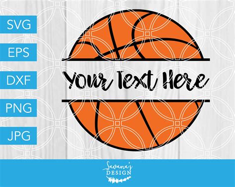 basketball svg custom text cut file sports illustrations creative market