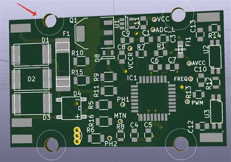 pcb placing  mounting hole partially   board electrical engineering stack exchange