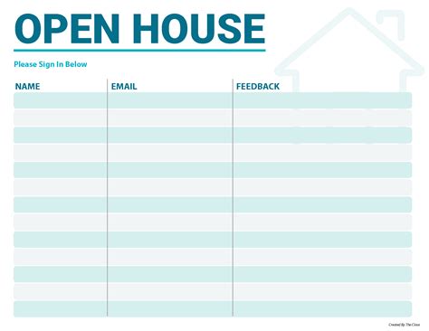 open house sign  sheet template word  depending