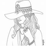 Coloring Pages Lady Animal Adult Hat Color Farm Woman Instagram Therapy Girls Fashion Printable People Cute Choose Board Femmes Colouring sketch template