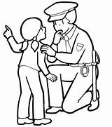 Fille Policial Agente Parle Menina Ajudando Tudodesenhos sketch template