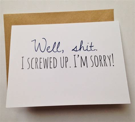 im  card apology card  screwed  humor card