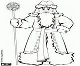 Christmas Coloring Moroz Slavic Ded Traditions Pages Other Tradition sketch template