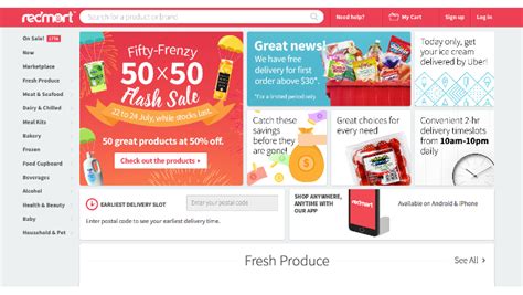 grocery store redmart launches marketplace  singapore
