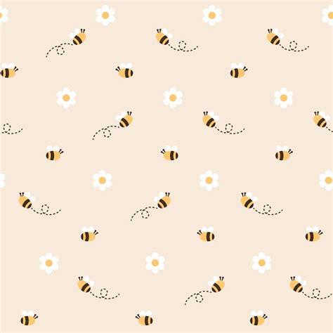 premium vector bee seamless pattern background