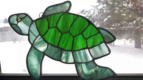 stained glass turtle stained glass glass artwork stained glass designs