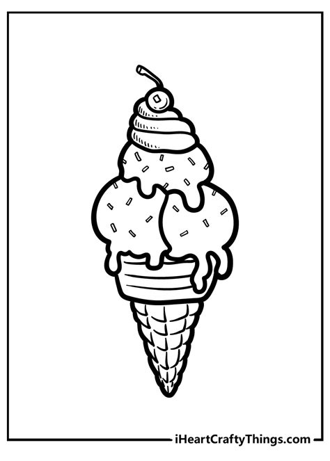 ice cream cone coloring pages  print