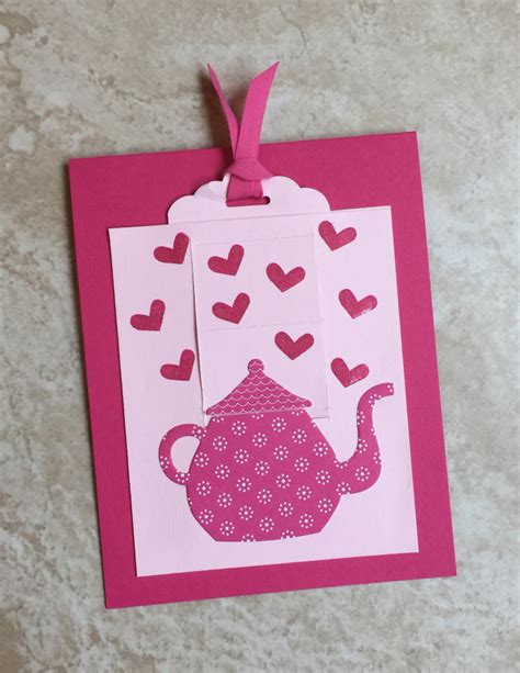 opening teapot slider card stamp candy