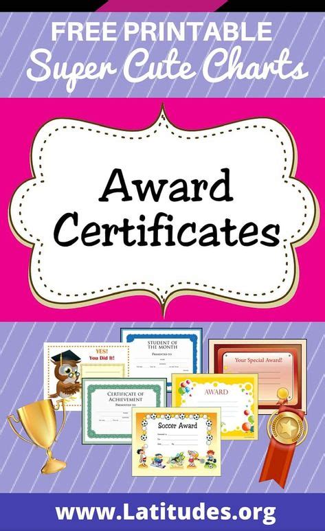 printable award certificates  kids awardscertificates