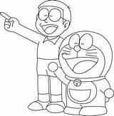 Doraemon Drawings Doremon Cartoon Nobita Pages Coloring Easy Sketches Choose Board sketch template