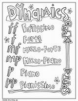 Dynamics Music Coloring Elements Musical 15th Beginning Ocean Sky Class June Week Perryfields Classroomdoodles sketch template