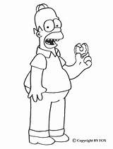 Homer Coloring Simpson Simpsons Pages Eating Drawing Coloriage Doughnut Colorier Donut Sheets Hellokids Book Kids Color Adult Getdrawings Colouring Fun sketch template