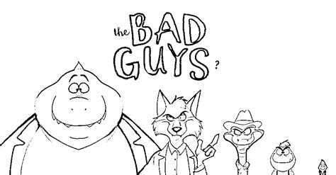printable  bad guys coloring pages