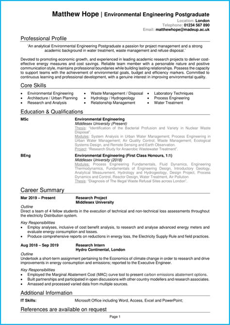 resume  phd chemistry cv  phd application  writing