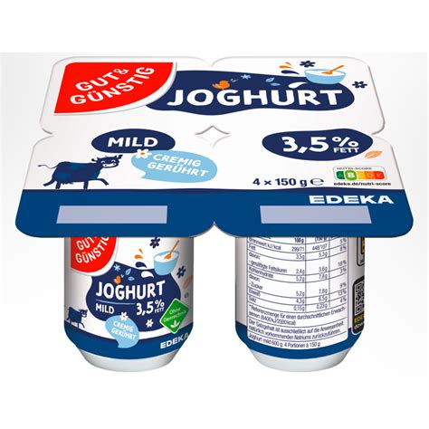 gutguenstig joghurt mild er pack     naturjoghurt molkereiprodukte kuehlprodukte